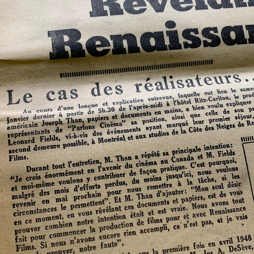 Journal Parlons Cinéma - Vol. 1 / No. 6 (Mars 1949)
