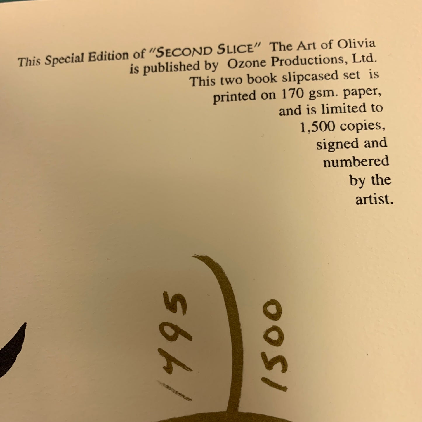 The Art of Olivia / Second Slice slipcase set (Signed)
