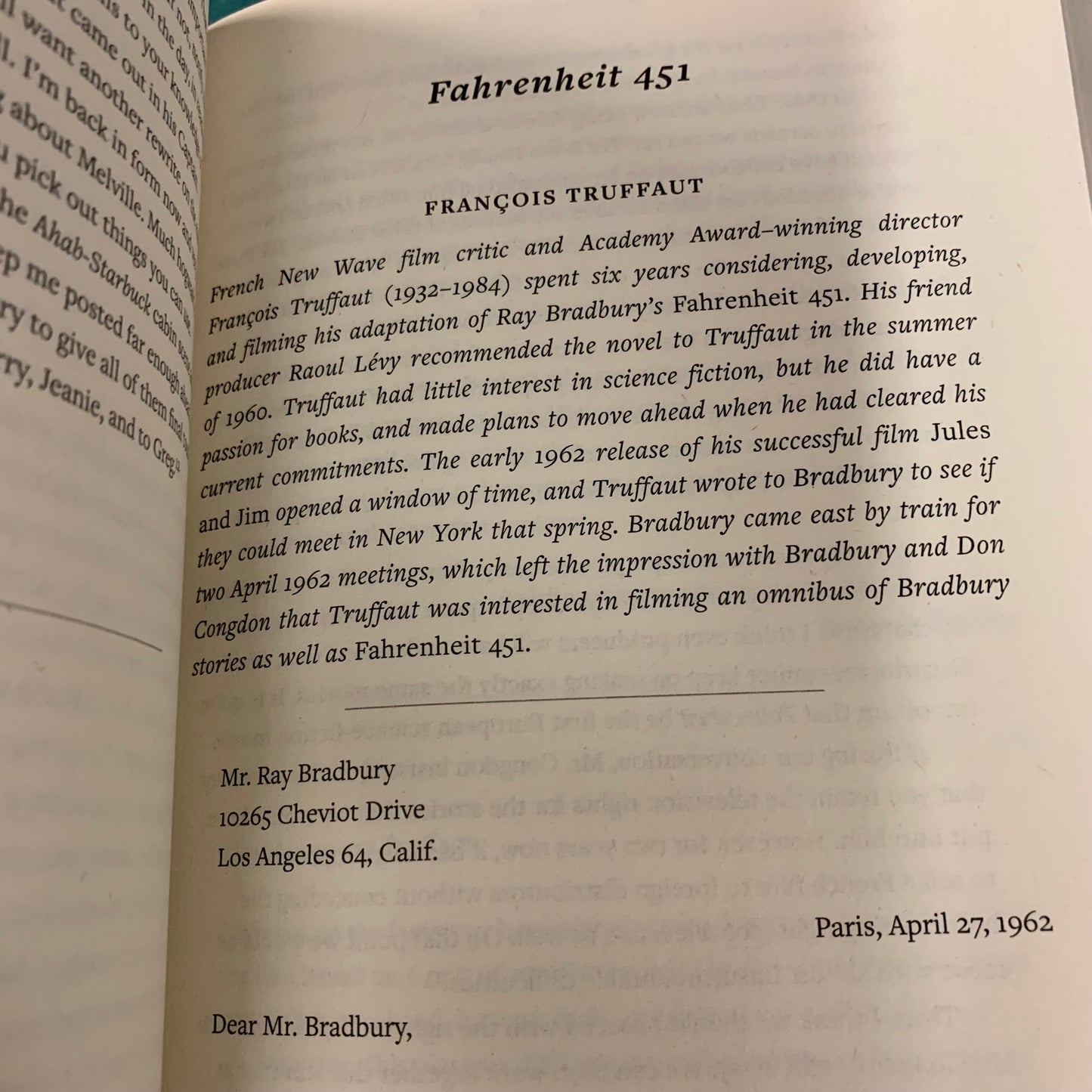 Remembrance — Selected Correspondence of Ray Bradbury