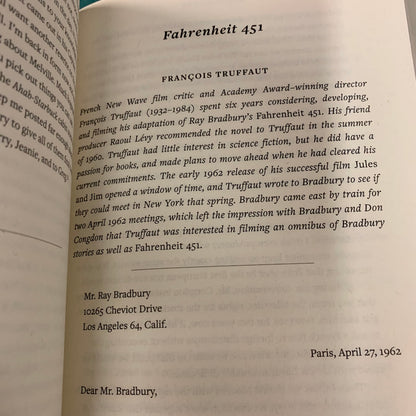 Remembrance — Selected Correspondence of Ray Bradbury