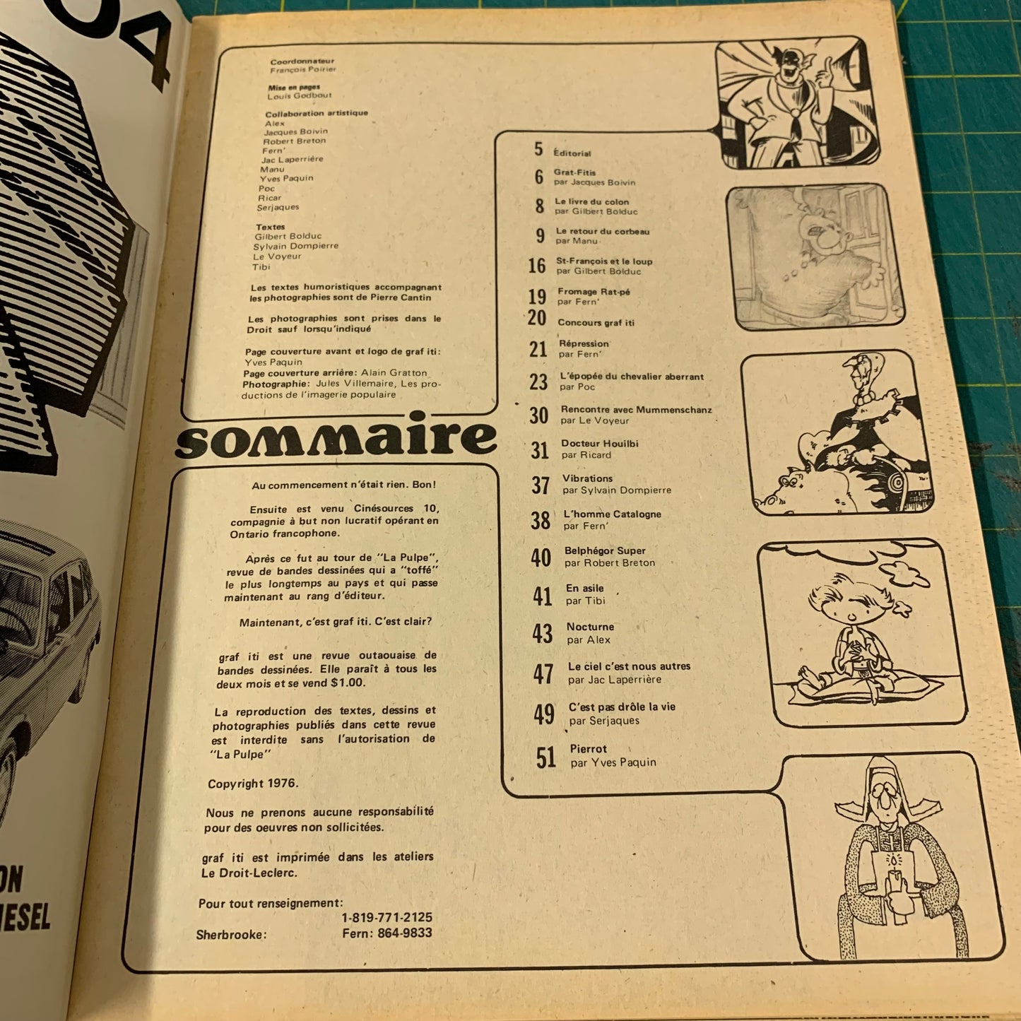 Graf iti (no. 1) Fanzine BD Québécoise 1976