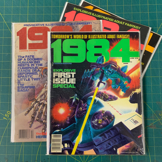 Lot 4 nos. “1984” Warren Magazine