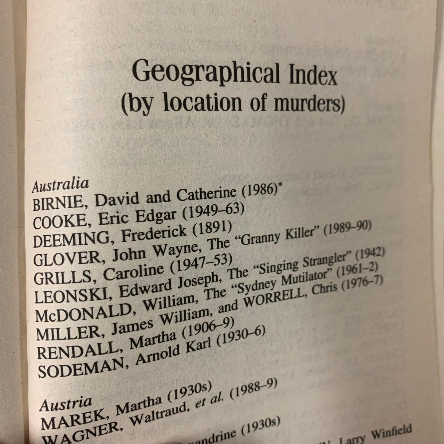 The encyclopedia of serial killers