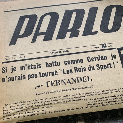 Journal Parlons Cinéma - Vol. 1 / No. 1 (Octobre 1948)