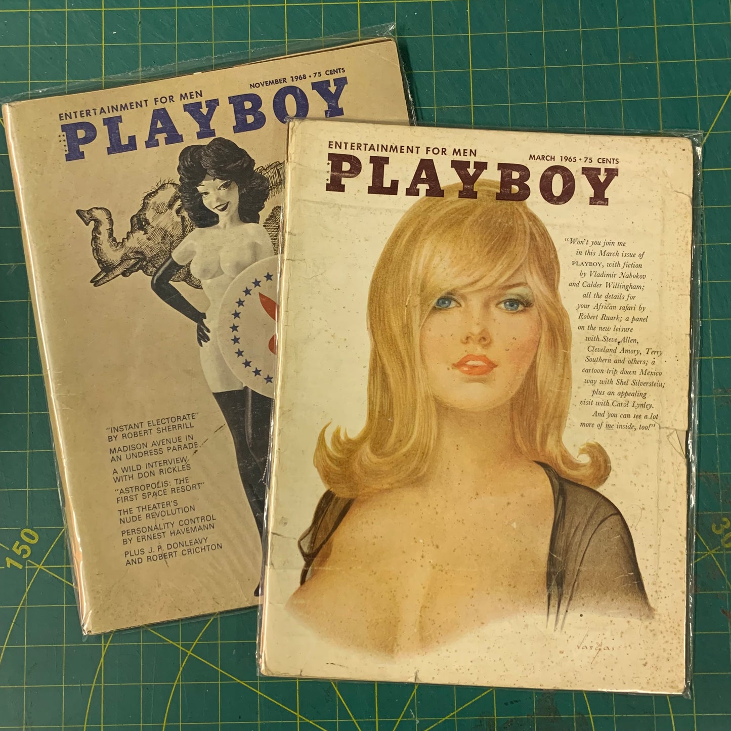 Lot 2 nos. Playboy vintage