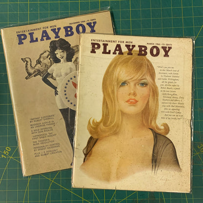 Lot 2 nos. Playboy vintage