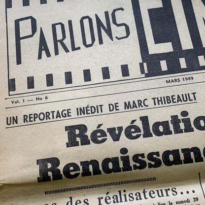 Journal Parlons Cinéma - Vol. 1 / No. 6 (Mars 1949)