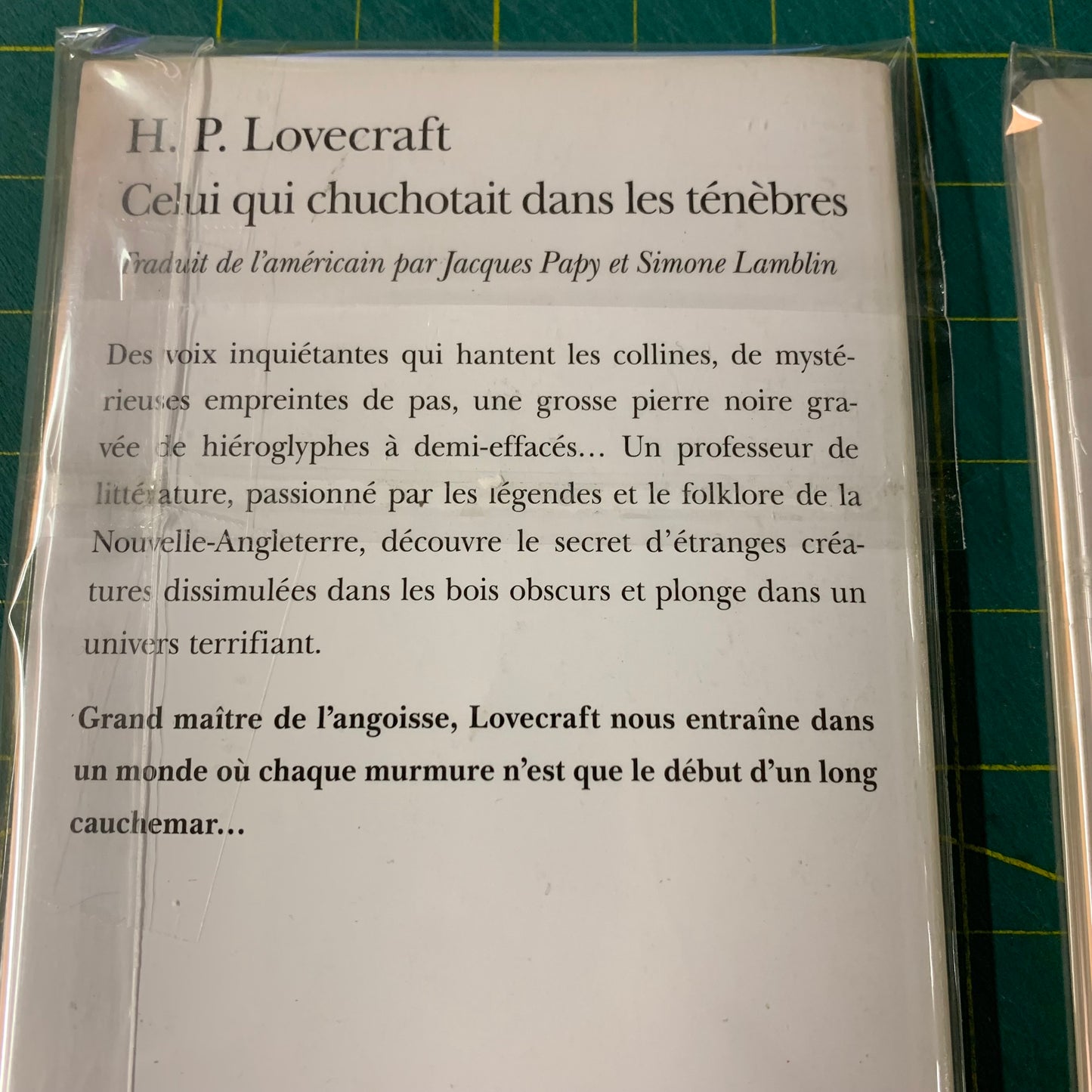 Lot 2 livres HP Lovecraft